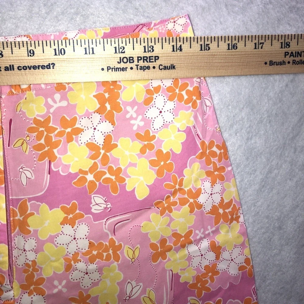 Lilly Pulitzer Pants Women's Size‎ 0 Night Lights Pink Floral Firefly Print